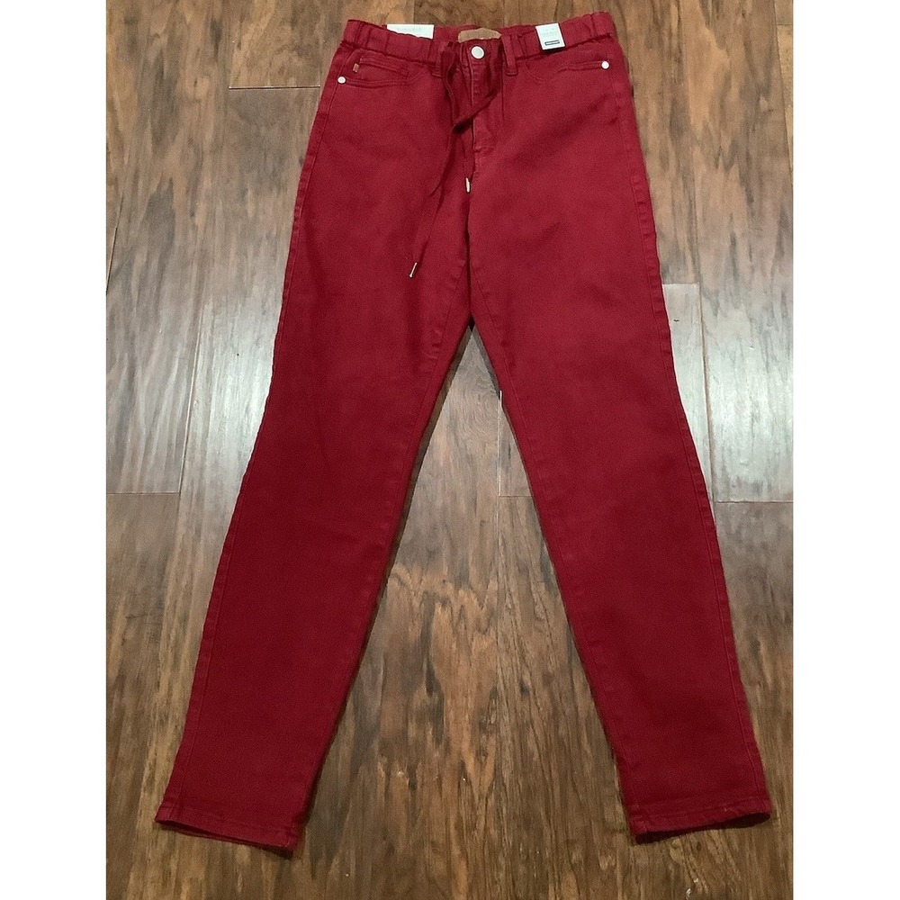 Judy Blue Women's 7/28 Garment Dyed Scarlet Jeans JB88727 C New High Waist